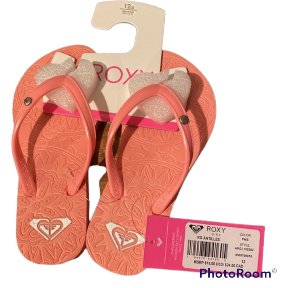 Roxy Girl Antilles flip flop thong sandals pink NEW